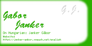 gabor janker business card